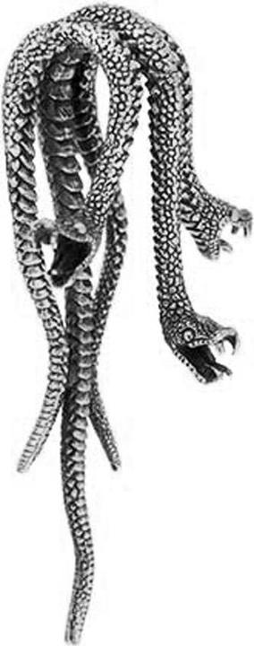 Star Piercing Ohrgewicht silber Medusa Schlangen (Messing)
