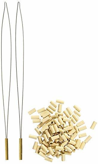 Immagine prodotto Balmain Micro Anelli 100 pz. beige incl. 2 filettatori (Beige, Marrone, Nero)