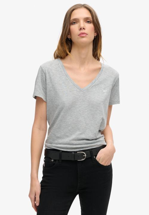 Immagine prodotto Superdry Strukturiertes T-Shirt mit V-Ausschnitt und Stickerei (10)