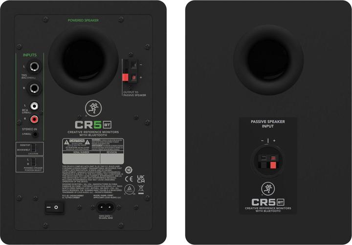 Produktbild Mackie CR5 (Pair) 5.25" Powered Studio Monitors w/ Tone Control and BT (Aktiv, Paar, 2x 40 W)