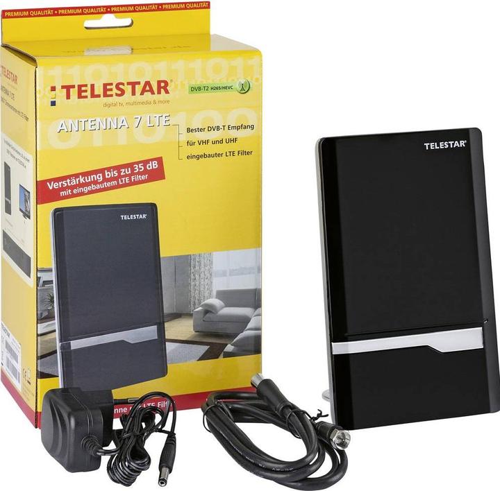Produktbild Telestar Antenna 7 (Zimmerantenne, 35 dB, DAB/ DAB+, DVB-T / -T2, LTE)