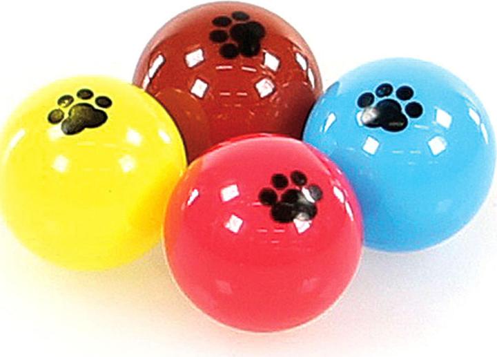 No Name Plastik-Ball mit Rassel & Pfotenlogo (Ballspielzeug Katze)