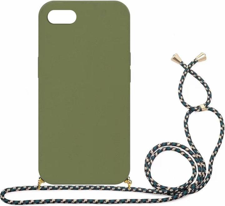 Produktbild mobileup Eco Case with Lanyard for iPhone 7 / 8 / SE (2020) / SE (2022) - Military Green (Apple iPhone 7)