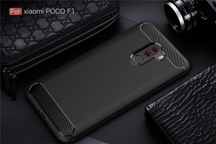 Produktbild Screenguard Xiaomi POCOPHONE F1 Hülle Carbon Brushed Soft TPU (Xiaomi Pocophone F1)