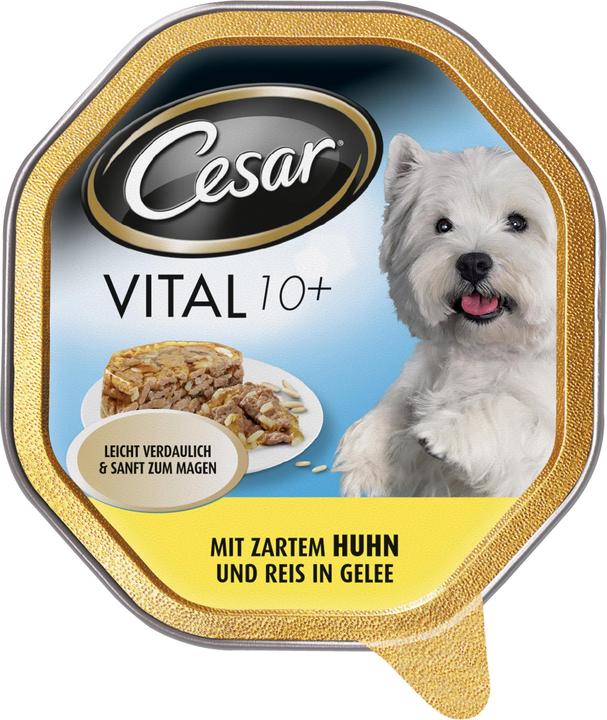 Immagine prodotto Cesar Vital 10+ Senior con pollo tenero e riso in gelatina (Senior, 1 pz., 150 g)