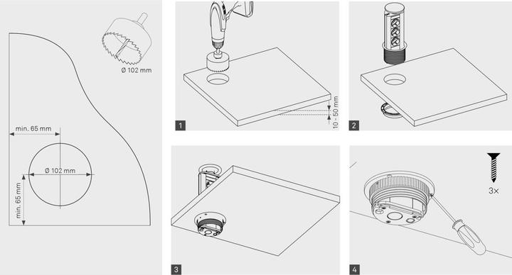 Actual product image Evoline Socket outlet lift (3 x, USB-C, 3 m)