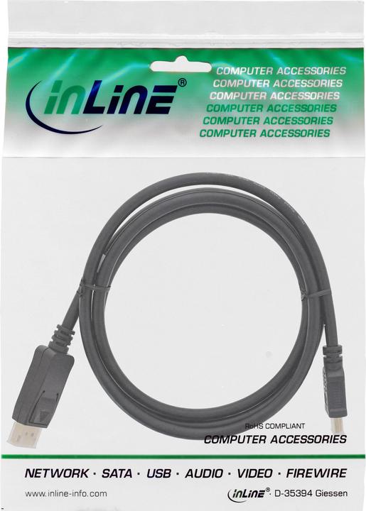 Immagine prodotto InLine DisplayPort — HDMI (Typ A) (2 m, HDMI, DisplayPort)