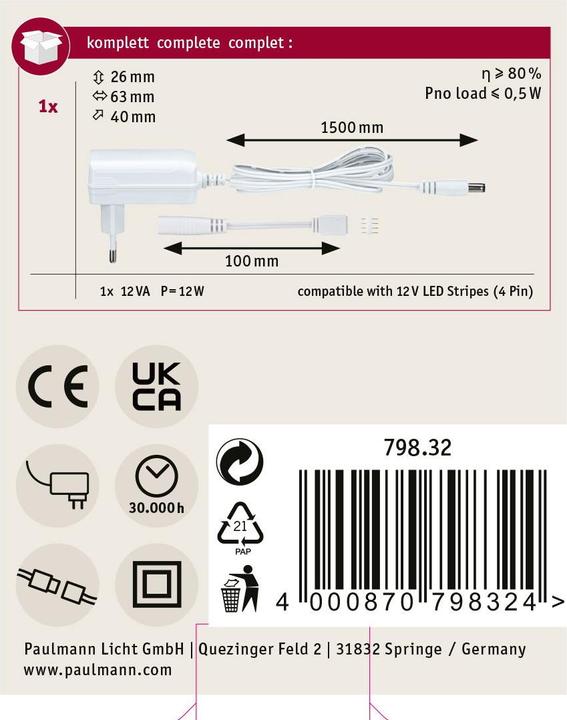 Produktbild Paulmann Power Supply Universal
