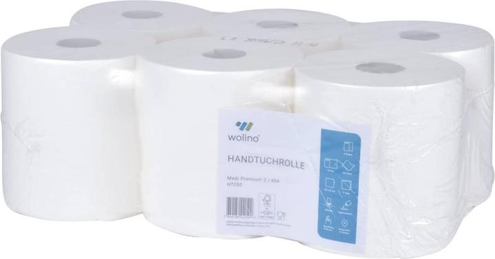 Image du produit Wolino Handtuchrolle Midi Premium 2-lagig 450 Blatt à 22x19 cm