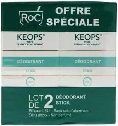 Actual product image Roc Keops Deodorant Stick 40ml - Pack of 2 (Stick, 40 ml)