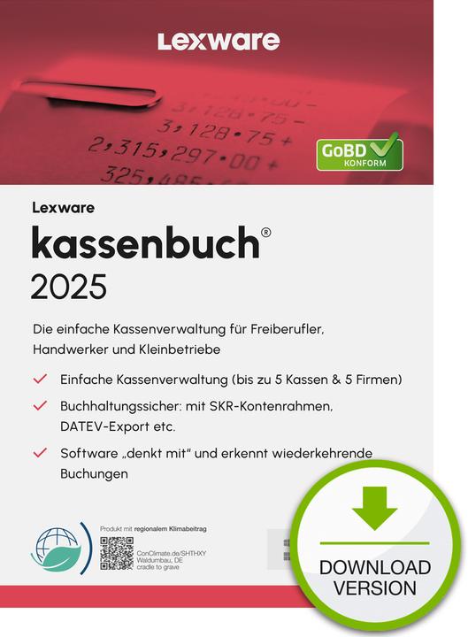 Lexware ESD Cashbook Version 24.00 2025 unlimited runtime Download (12 months)