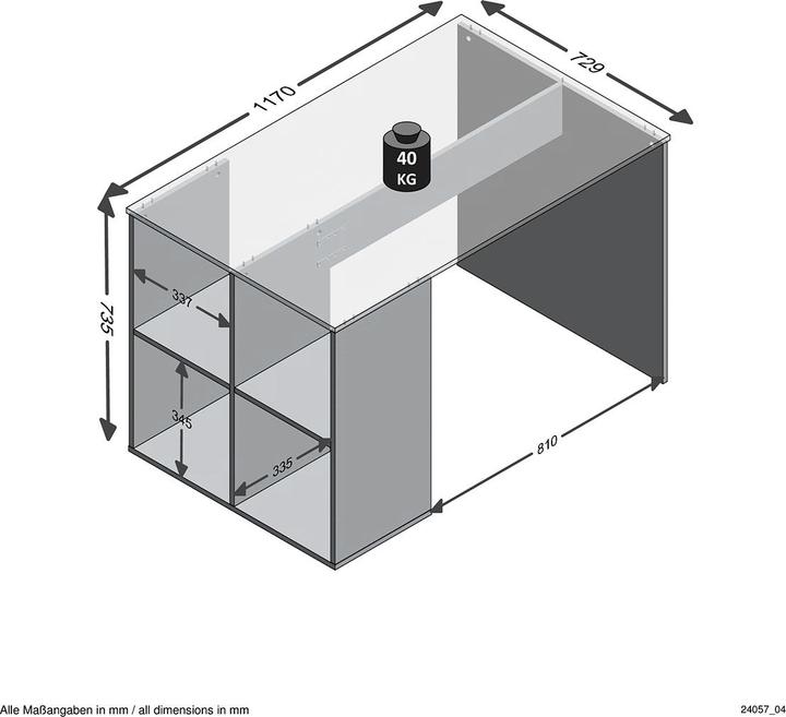 Immagine prodotto FMD Möbel Hallein (117 x 73 x 75 cm)