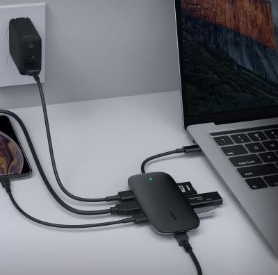 Immagine prodotto Aukey I/O-HUB USB3 3 PORTE CB-C71/LLTSN1001018 (USB-C, 8 Porti)