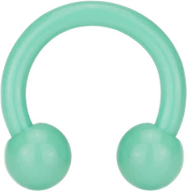 Star Piercing Circular Barbell pastellgrün mit Kugel (Chirurgenstahl 316L, ohne Messing)