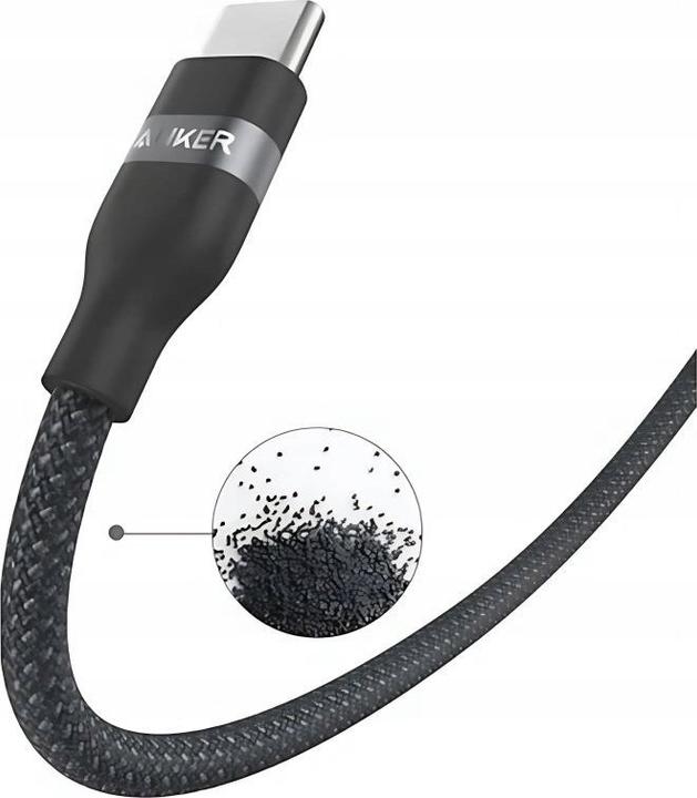 Actual product image Anker A82E2 USB cable 1 8 m USB C Black (1.80 m, 240 W)