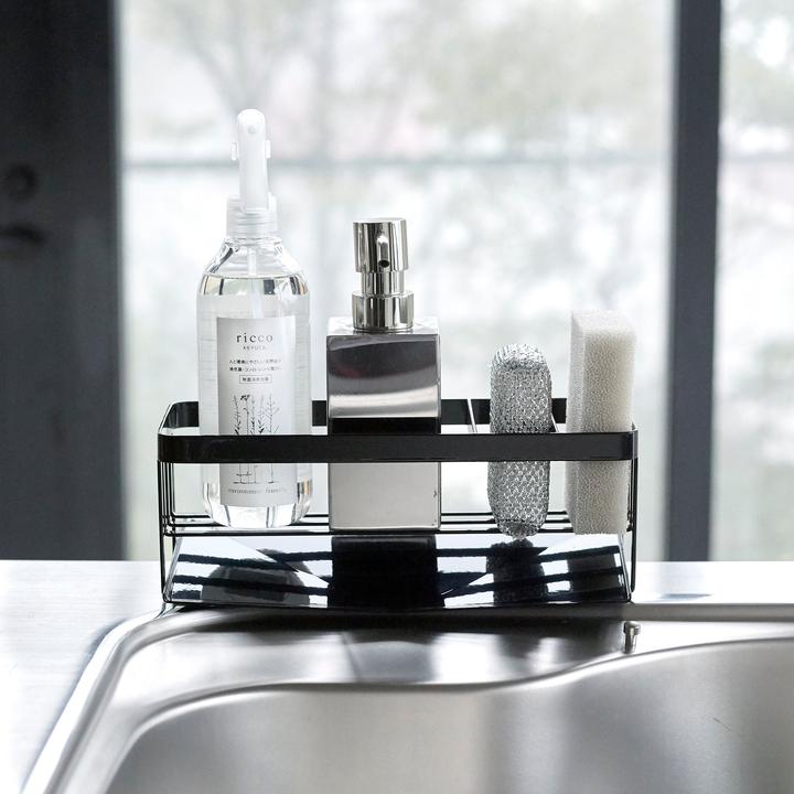 Actual product image Yamazaki Sink organiser with drain TOWER