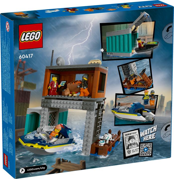 Immagine prodotto LEGO Città - Motoscafo della polizia e nascondiglio dei criminali (60417) (60417, LEGO City)