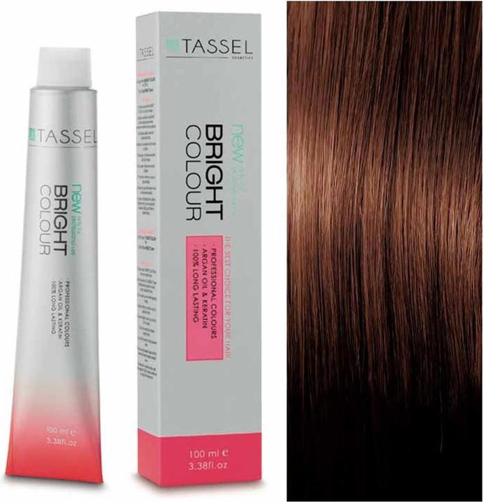 Caso Eurostil Bright Colour Tinte 64 Rubio Oscuro Cobre 1un (6.4 dunkelblond kupfer – Tinte mit Argan und Keratin 100 ml)
