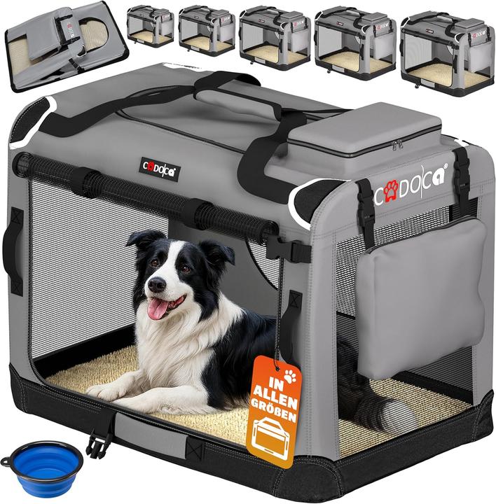 Cadoca Faltbare Hundetransportbox XL (82 x 56 x 58 cm) (Cane, Pieghevole)