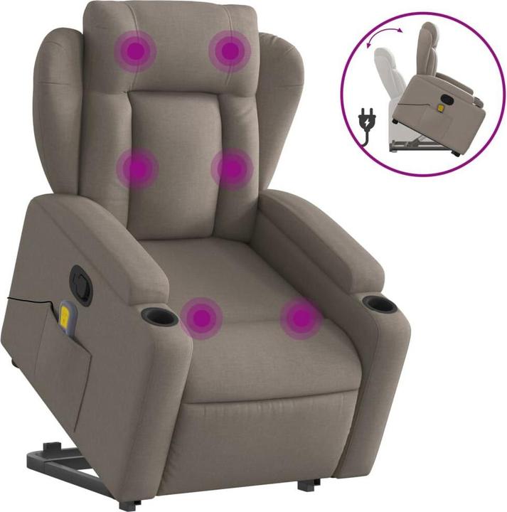 Image du produit VidaXL Fauteuil de massage avec releveur Tissu