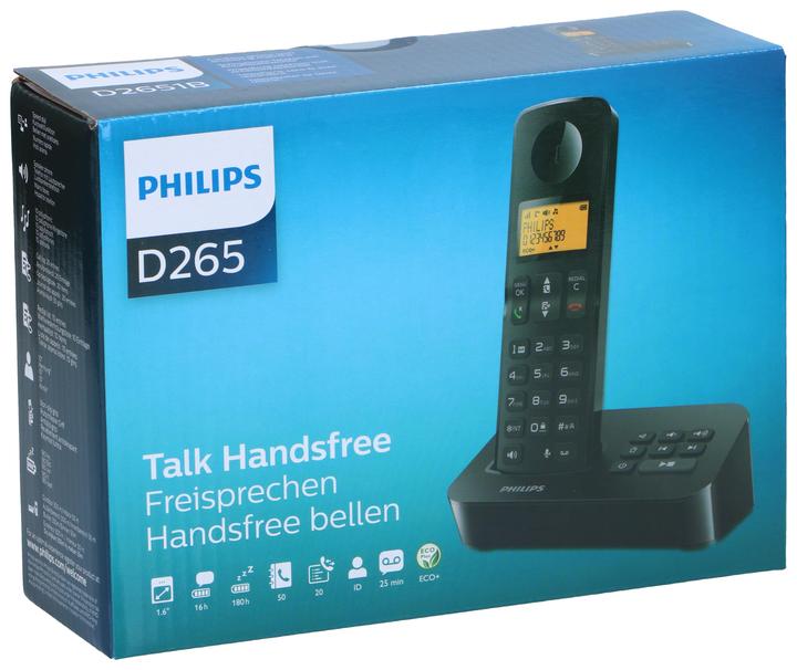 Produktbild Philips Schnurlostelefon D2651B Schwarz
