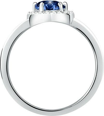 Immagine prodotto Morellato Anello a cuore in argento lucido con zircone blu Tesori SAVB150 - Circuito: 52 mm (52, 925 Argento)
