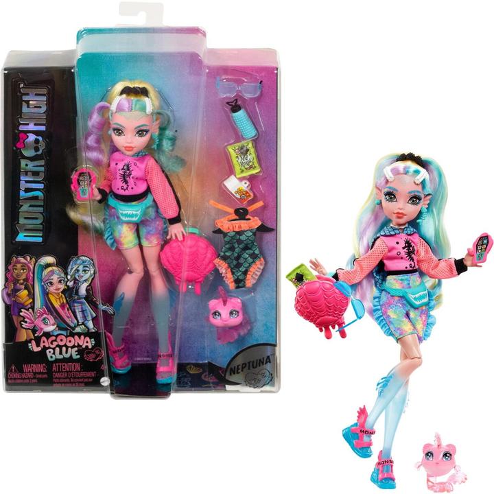 Productafbeelding Monster High Lagoona blauwe pop met huisdier en accessoires