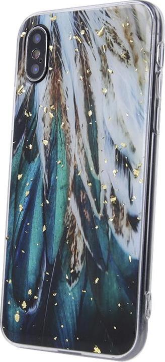 Produktbild OEM Gold Glam Hülle für Samsung Galaxy S24 Plus Federn (Samsung Galaxy S24+)