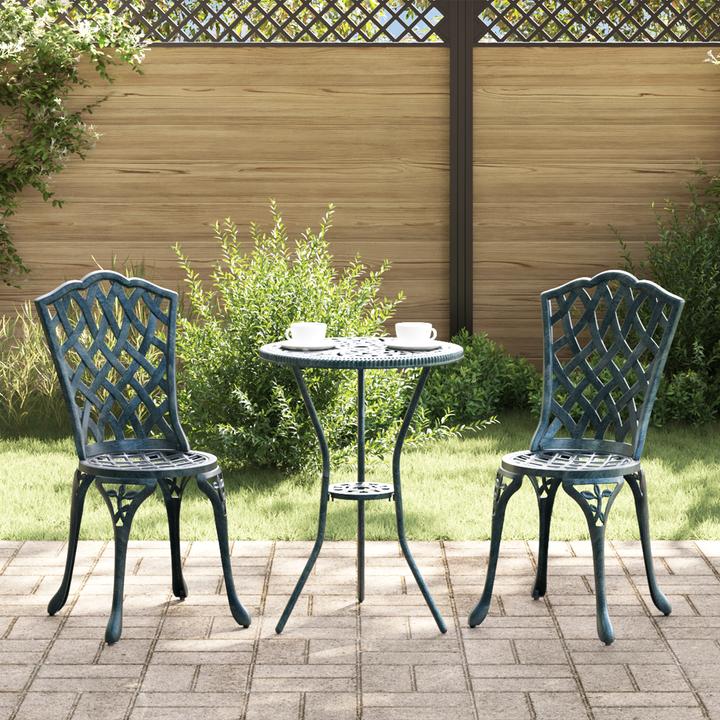 Actual product image VidaXL 3-piece garden bistro set green cast iron (53 cm)