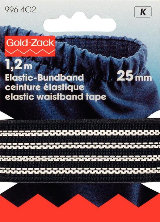 Produktbild Prym Elastic-Bund non slip, schwarz 25 mm, Karte 1.2 m