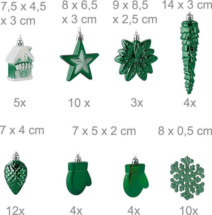 Actual product image Relaxdays christmas bauble (100 -part)