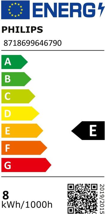 Energie-Label Philips MAS LEDtube (G13, 8 W, 1000 lm, 1 x, E)