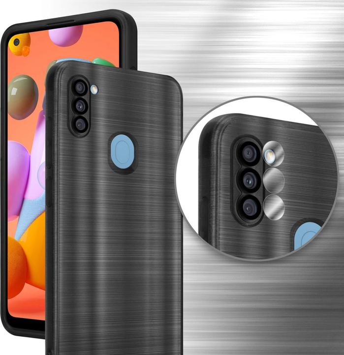 Actual product image Cadorabo Case for Samsung Galaxy A11 / M11 in TPU Brushed Camera Protector LM160 Style (Samsung Galaxy A11, Samsung Galaxy M11)