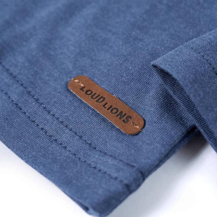 Immagine prodotto VidaXL Camicia da bambino a maniche lunghe blu melange 104,Materiale: 60 (104)