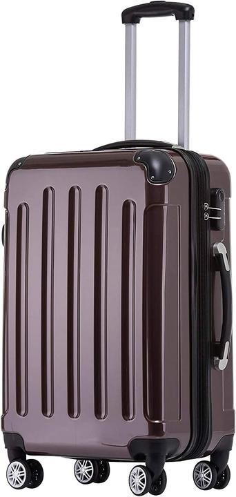 Beibye 2048 Hartschale Trolley Koffer, Coffee L (75 l, L (90 - 115l))