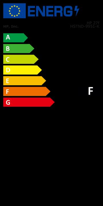 Energy Label HP 27f (1920 x 1080 pixels, 27")