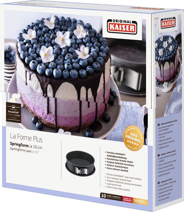 Productafbeelding Kaiser Springvorm pan 26cm Bakvorm La Forme Plus platte bodem anti-aanbak snijbestendig (26 cm)