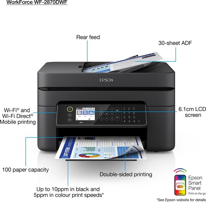 Epson WorkForce WF-2870DWF (Ink, Colour)