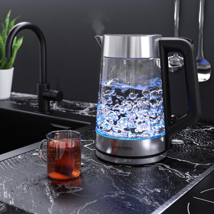 Image du produit Arendo Bouilloire électrique avec éclairage intérieur LED, verre & inox, FINE 1,7 litre (1.70 l)