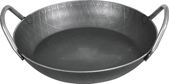 Actual product image Turk Serving pan wrought iron with 2 handles Ø24cm with extra high edge black (24 cm, Pan set + pot set, Iron)