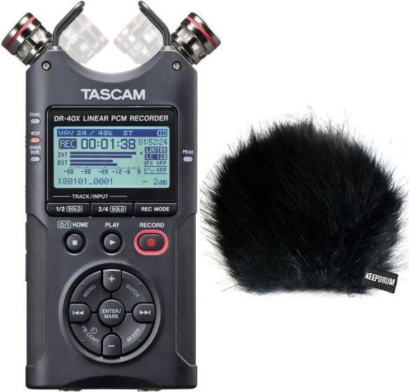 Produktbild Tascam DR-40X Stereo Audio-Recorder mit Windschutz (Handheld)