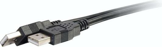 Produktbild C2G 1 m Kabel USB 2.0 A-Stecker auf A-Stecker – Schwarz (3,3 ft) (1 m, USB 2.0)