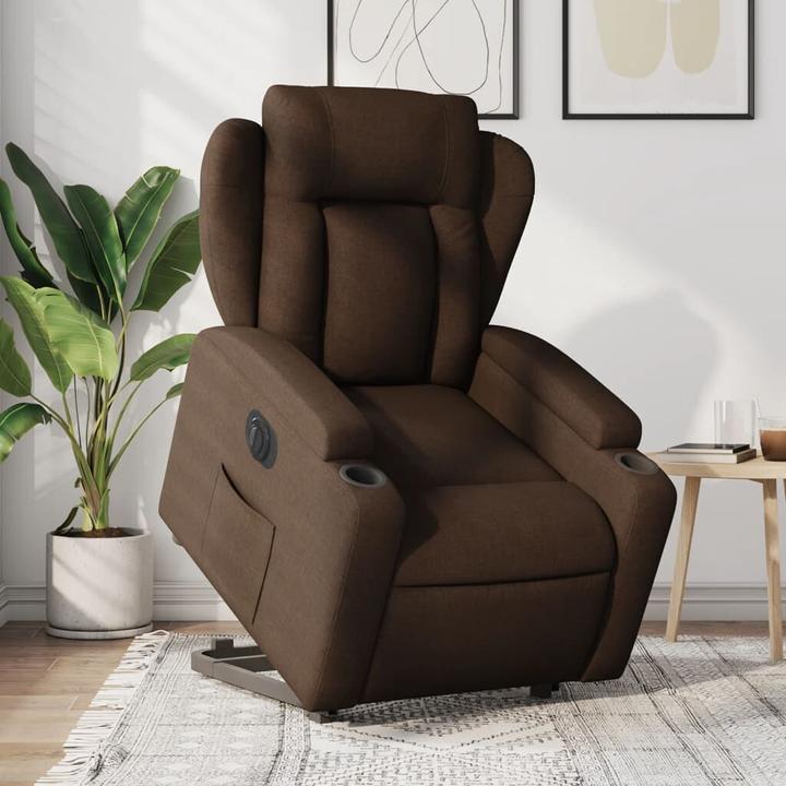 Produktbild VidaXL Relaxsessel mit Aufstehhilfe Elektrisch Fernsehsessel Sessel Braun Stoff