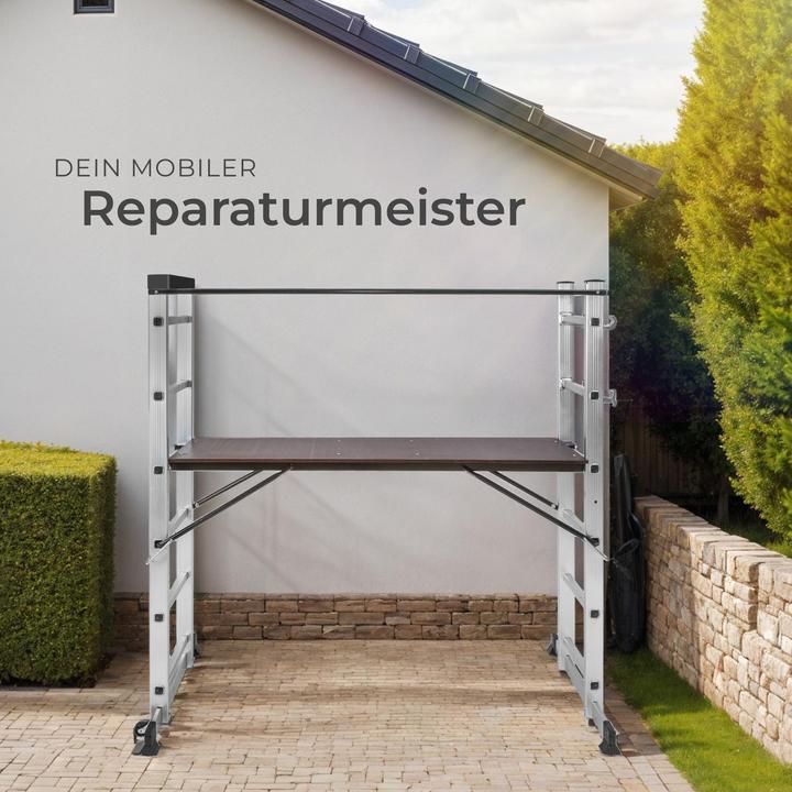 Produktbild tectake Mehrzweckleiter (Plattformleiter, 160 cm)
