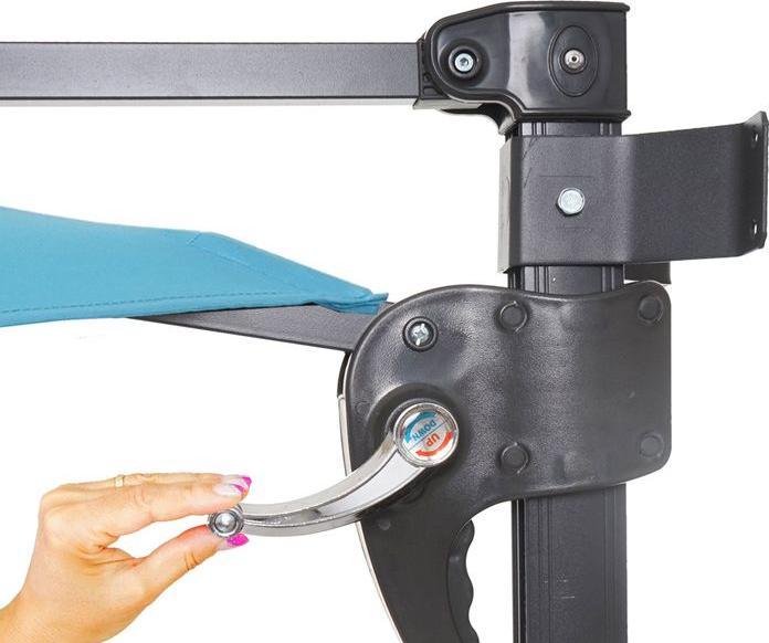 Produktbild Mendler Wandschirm, Ampelschirm Balkonschirm Sonnenschirm, 3m neigbar, Polyester Alu/Stahl 9kg, türkis - 273 (3 m)