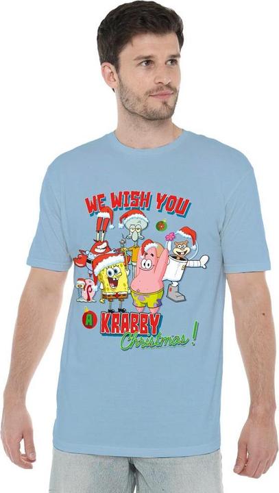 Immagine prodotto Spongebob Squarepants We Wish You A Krabby Christmas! Maglietta Uomo (XL)