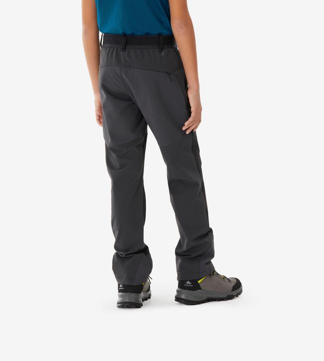 Produktbild Quechua Kids’ softshell hiking trousers, 7-15 years, MH900 - Grey/Black (140)