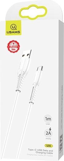 Produktbild Usams Kabel U35 microUSB 2A Fast Charge 1m biały/white SJ365USB02 (US-SJ365) (1 m, USB 2.0)