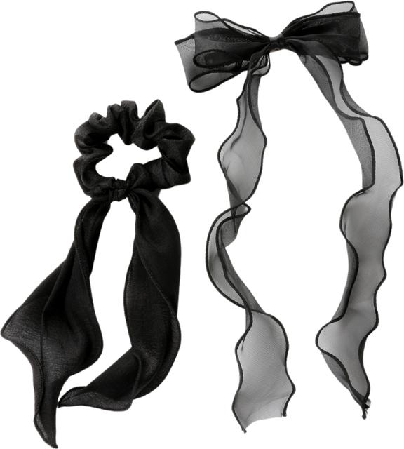 Trisa Fashion Frenchclip mit Schleife und Scrunchie schwarz