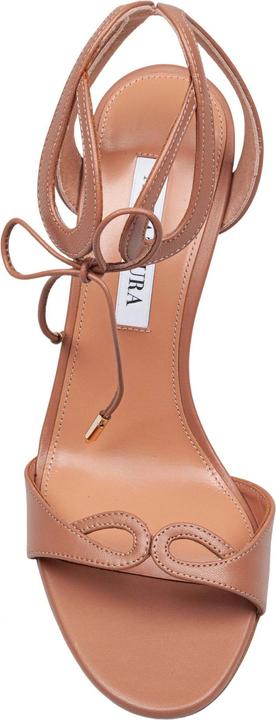 Actual product image Aquazzura Aquazzurra tessa 85 leather sandal in nude color (38)